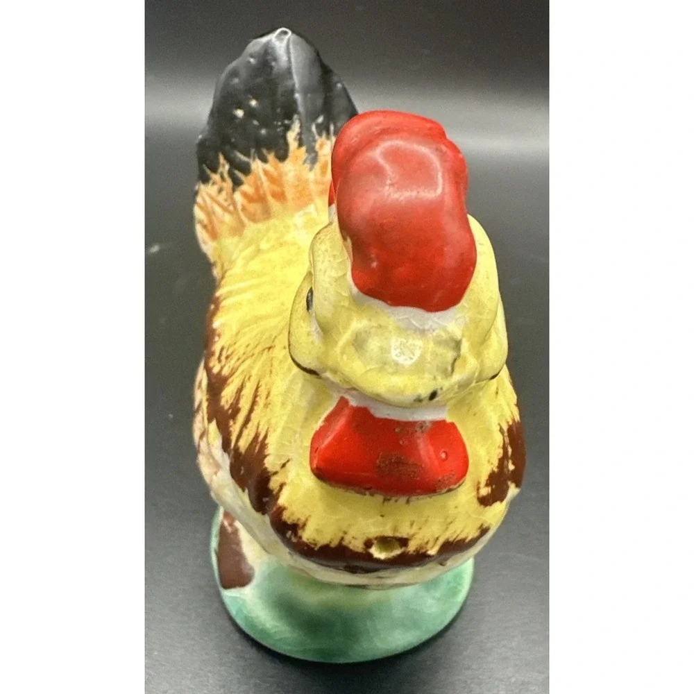 Vintage Ceramic Rooster and Hen Salt & Pepper Shakers Made in Japan 1950's Read